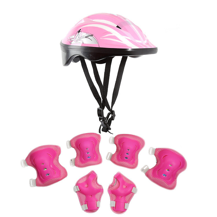 CHILDREN'S BIKE HELMET AND KNEE PADS