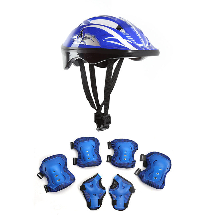 CHILDREN'S BIKE HELMET AND KNEE PADS