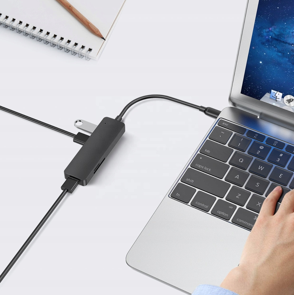 HUB USB-C-ADAPTER USB 3.0 MICRO SD-ADAPTER 