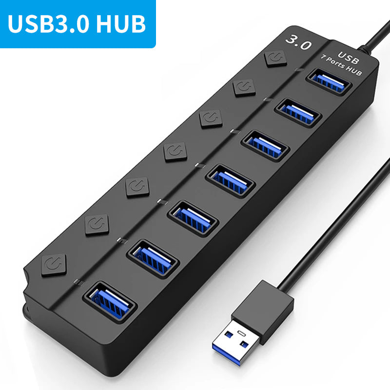 USB-HUB-SPLITTER 7 PORTS USB 3.0-SPLITTER 