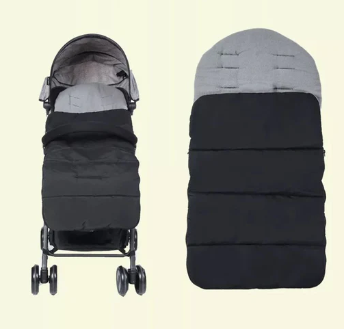 Ein warmer Schlafsack mit Reißverschluss für den Kinderwagen