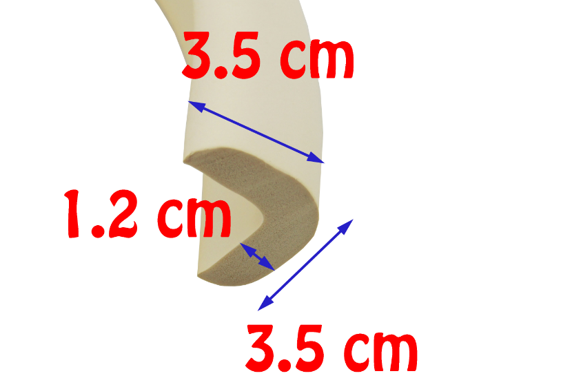 Schaumstoffband zum Schutz von Eckkanten, 2 m