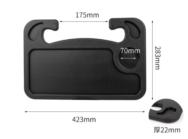 Organizer tray car steering wheel table