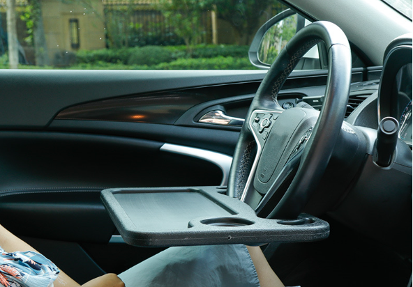 Organizer tray car steering wheel table